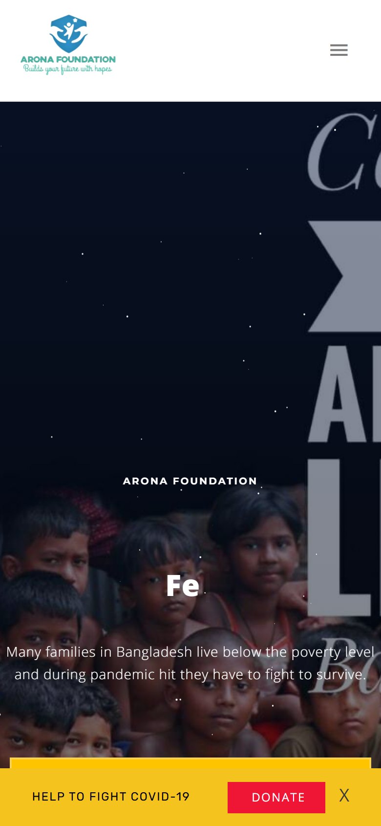 Arona Foundation on a phone