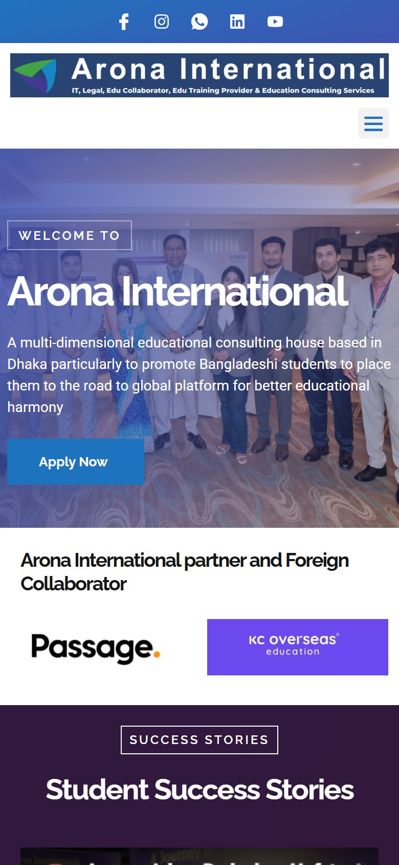 Arona International on a phone